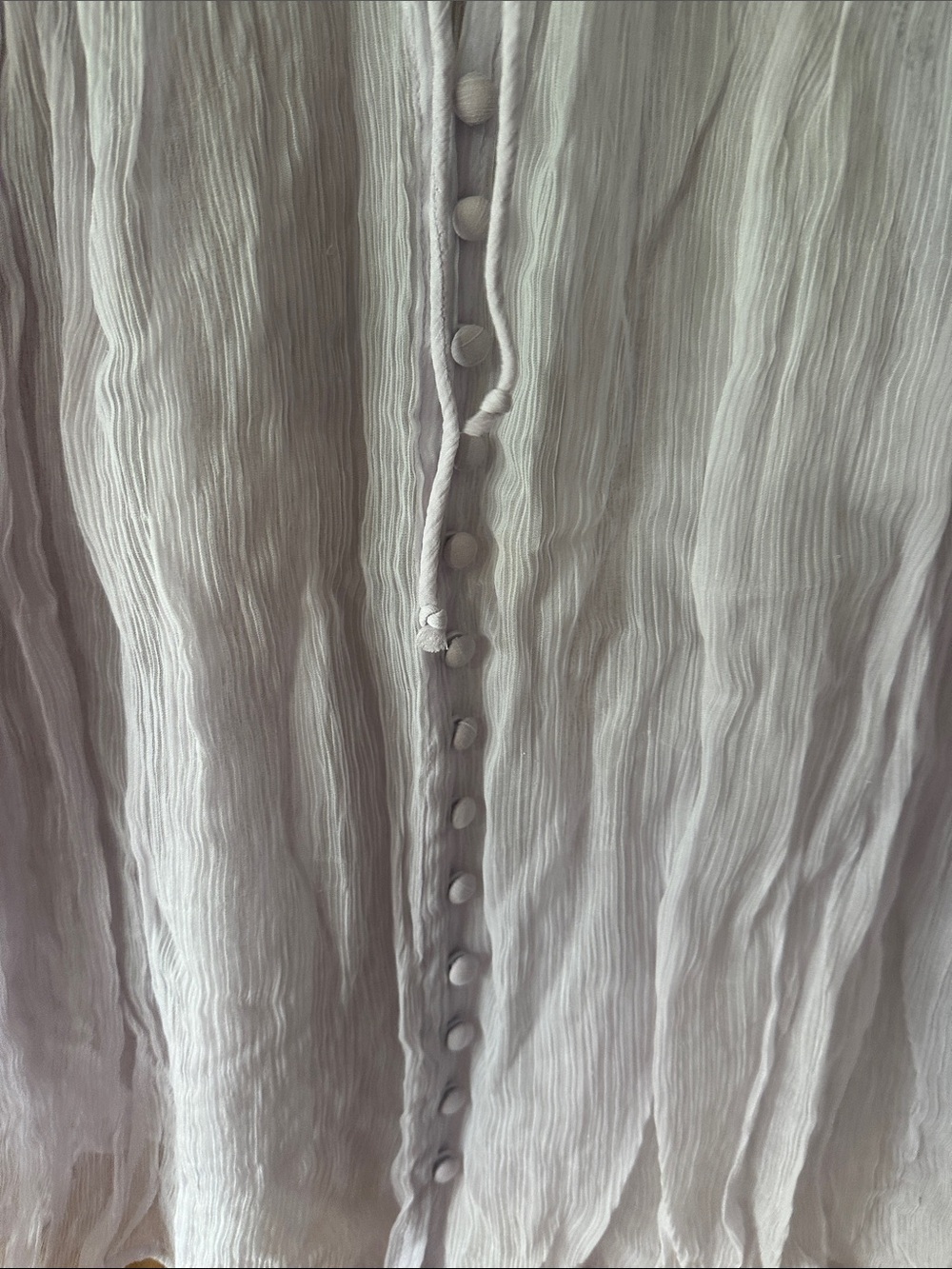 Free People Lavender Lace-Trim Button Front Blouse - Picture 4 of 5